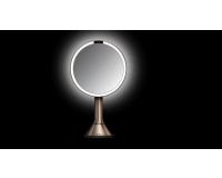 Miroir à capteur,luminosité réglable, Simplehuman, acier or rose