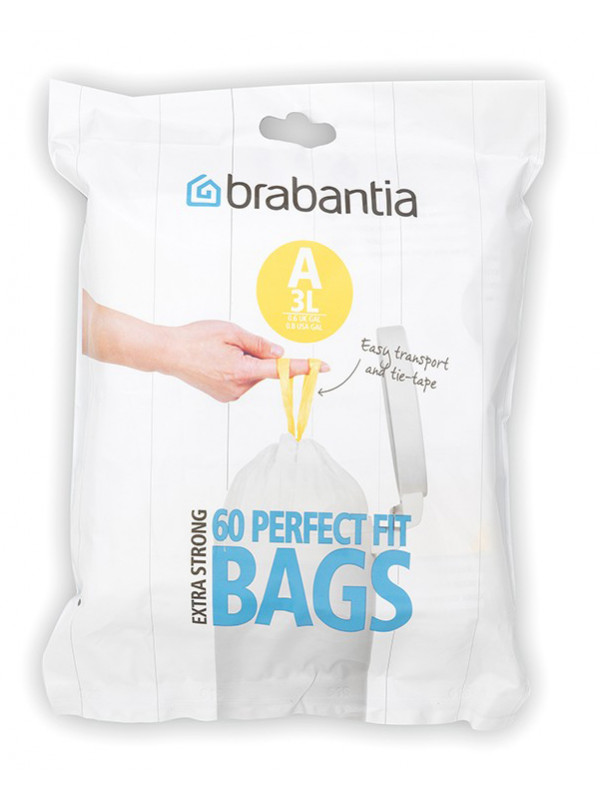 Achat Brabantia Sacs poubelle 3L - Taille A, 20 sacs de 3L - Taille A